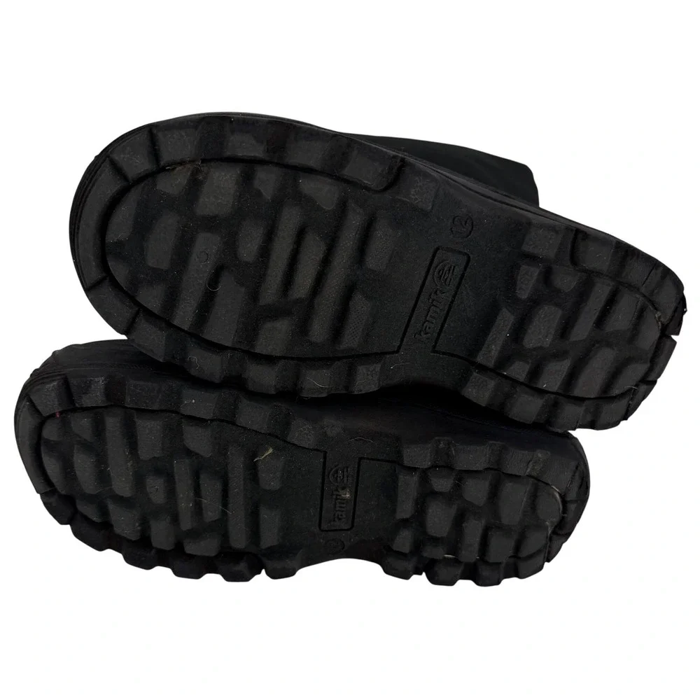 Kamik Kids Waterproof Winter Snow Boots Black Insulated Felt‎ Lined Size 12